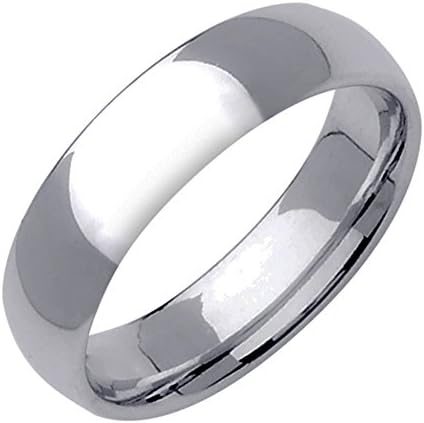Gemini Dome Comt Fit Silver Solid Titanium Couple Anniversary Wedding Ring Sz 9.25 Valentine's Day Gift