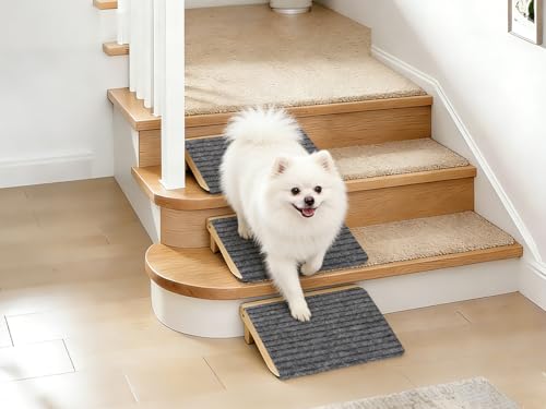 3 Pack Dog Ramp for Stairs, Anti-Slip Pet Step for Small Dogs with Soft Carpet Surface, Folding Portable Indoor/Outdoor Pet Steps for Stairs, Dog Stairs for Senior/Arthritis Dogs (Pet Firendly) - Thumbnail 6