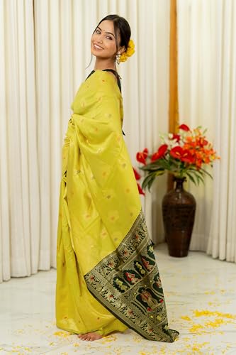 Image of Subham Women Sari Silk Cotton Kanjivaram | Soft Daily Wear Jacquard Design Saree with Blouse Piece