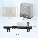 CO-Z Schiebetorantrieb Set bis 1500 kg Hoftorantrieb 550w Garagentorantrieb mit 2 Fernbedienung...