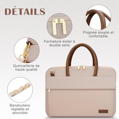 Sac pour ordinateur portable 14 pouces Rainyear mallette polyester bleu - 4
