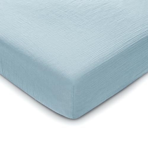 Comfy Cubs 100% Muslin Cotton Fitted Crib Sheet - Soft,