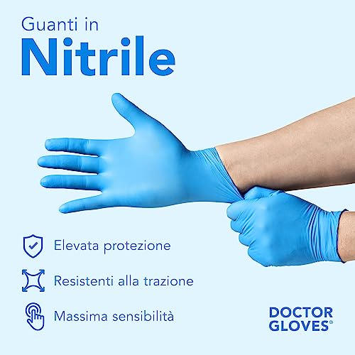 Guantes de nitrilo azul AIESI sin polvo con alta sensibilidad táctil 2
