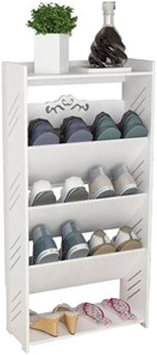 Rangement chaussures vertical grande capacité pour entrée étroite meuble 5 niveaux