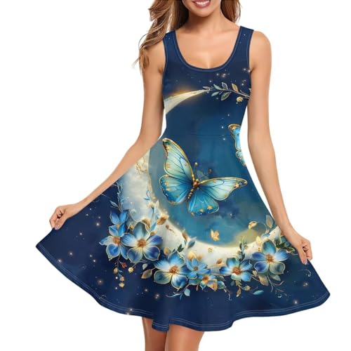 Image of TOADDITDO Womens Summer Sleeveless Tank Dress with 2 Side Pockets XS-4XL Plus Size