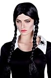 Boland 86097 - Perücke Secrete, schwarz, mit geflochtenen Zöpfen