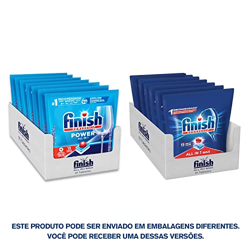 Detergente para Lava Louças em tabletes Finish Embalagem Econômica com 91 tabletes Powerball