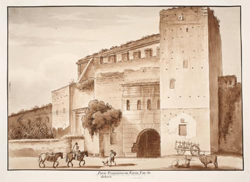 Affiche Toile Vue extérieure de la Porta Prenestina Tofanelli 60x90