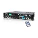 70V System Audio Power Amplifier - 700W Rack Mount Portable Home Stereo Sound Receiver Mixer System w/70V 100V Speaker Output, RCA AUX IN, USB, Mic Talkover - For Multi Speakers - Pyle PT930U