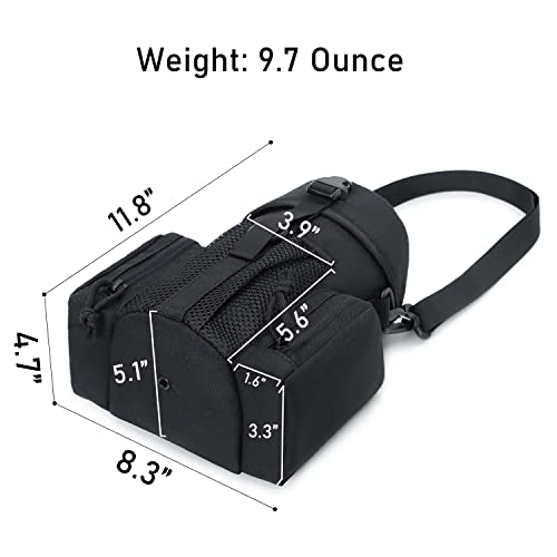 Tactical Molle Water Bottle Pouch Multi-Purpose 128 Oz Buckle Secured Top Water Bottle Holder Bag Hydration Carrier With Shoulder Strap (Coyote) #TOP3