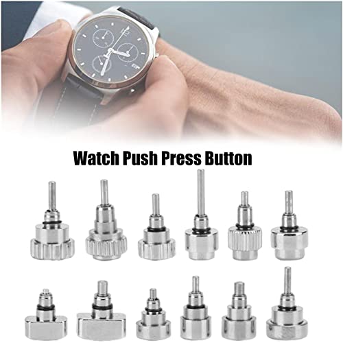 ZEZEFUFU Assortiment de 24 boutons poussoirs en métal pour montre – vue 5