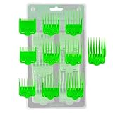 Supreme Trimmer Magnetic Guide Combs for Clippers | CMG100 Hair Clipper Guards, 10 Cutting Lengths | Acid Green