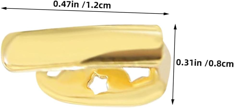 3pcs Hip Hop Teeth Grill Set Metal Single Tooth Cap with Zircon Rhinestone for Adults Cosplay and Themed Party Accessories