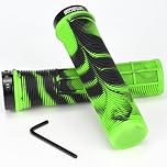 KOOOGEAR Bike Handlebar Grips,Non-Slip Rubber Bicycle Handle Grip with Aluminum Lock,Bike Hand Grip for Scooter Cruiser Urban Bikes Tricycle MTB BMX Foldable Bicycle (Green)