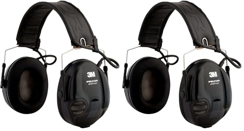 3M PELTOR SportTac Headset, 26 dB, tasses bandeau pliable, MT16H210F-478-RD, rouge/noir (Lot de 2)