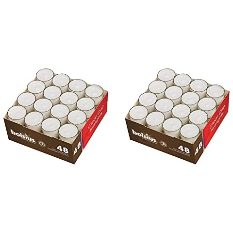 BOLSIUS 8 Hour Clear Cup Tea Lights Cover
