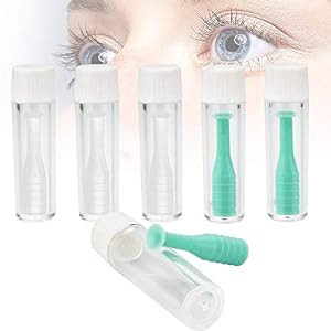 TANCUDER 6 PCS Ventouse pour Lentilles de Contact avec Étui de Protection,Ventouse pour Lentille Rigide en Silicone Outil pour Enlever les Lentilles de Contact pour Lentilles de Contact Rigides RGP
