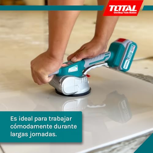 Miniatura 5 de Total - Ventosa Vibradora Para Azulejos Maquina Para Instalación De Baldosas 10000 Rpm Diámetro De 125mm Batería Cargador Y Rodilleras Succión 50kg