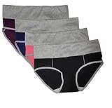 4pcs Women's Soft Cotton Underwear Briefs Breathable High Waist Full Coverage Multicolor Ladies Pant