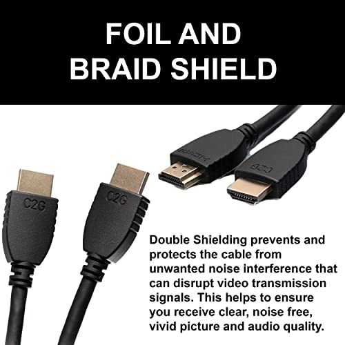 C2G 56782 4K, 60Hz High-Speed Hdmi Cable With Ethernet, 3 Feet (0.91 Meters), Black #TOP4