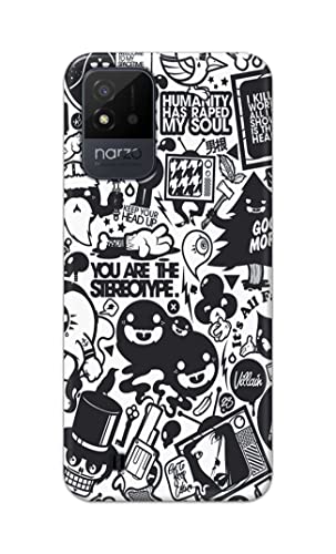 Image of Printed Hard Back Cover Case for Realme Narzo 50i Back Cover (Mixed Cartoon) -1302