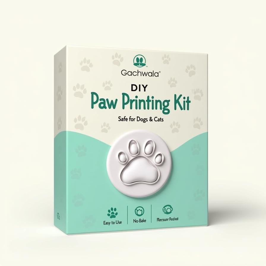 Gachwala DIY Paw Printing Kit for Dogs & Cats | Pet Paw Print Keepsake with Clay-Like Mould | No-Bake Epoxy Resin Casting Kit | Personalized Pet Memorial | Gift for New Pet Parents | Pet Crafts & Art-image-8
