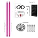 Dreamlin 2m Aerial Flying Pole Portable Suspension Fitness Tube Hanging Rotary Silicone Steel Dancing Pole Gym Equipment for Home Bar (Full Set Pink)