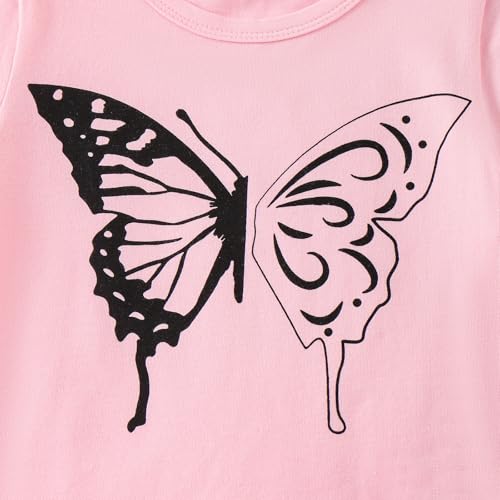 Image of Toddler Girl Clothes Kids Summer Outfits Short Sleeve Leopard-Print T-Shirt and Shorts 2 Piece Set 2-8 Years