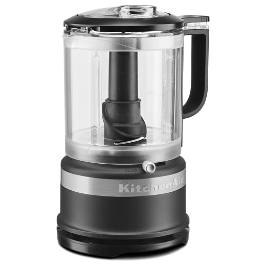 Kitchenaid 5KFC0516EBM - Tritatutto in plastica, 1,19 litri, colore: Nero opaco