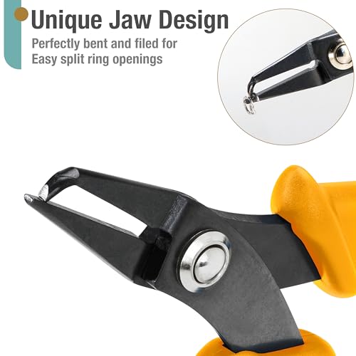 Image of Beaditive Split Ring Pliers | Jewelry Making, Beading, Crafting | High-Carbon Steel | 5-Inch (Honeycomb)