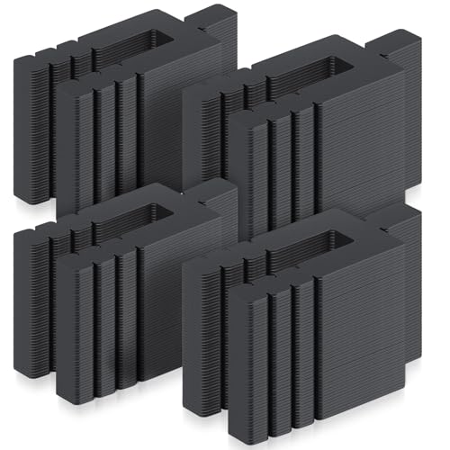 Image of 1600 Pcs 1 /16 inch x 3-1 /2 inch Stack Shims Bulk Stackable Black Shims for Windows & Doors