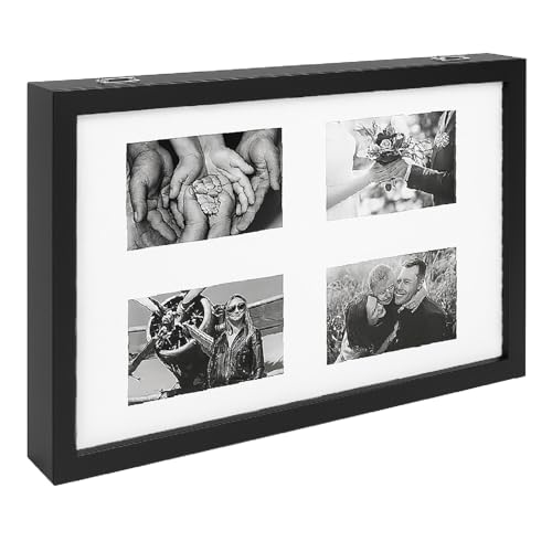 TIENDA EURASIA – Tapa Contador Luz | Rectangular | Diseño 4 Fotos | Material Plástico | Medidas 48 x 7 x 32 cm | Abatible (Negro)