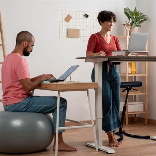 Werkfoxยฎ Stahulp Ergonomische in hoogte verstelbare kruk; Stahulp werkplaatskruk staande stoel voor bureau, kantoor, industrie. - Afbeelding 5