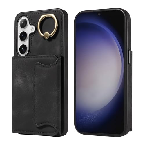 Étui portefeuille cuir Samsung S24 antichoc rotatif 360 degrés fermeture aimantée