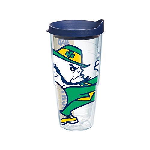 Tervis Notre Dame Colossal Wrap Individual Tumbler with Lid, 24 oz, Clear