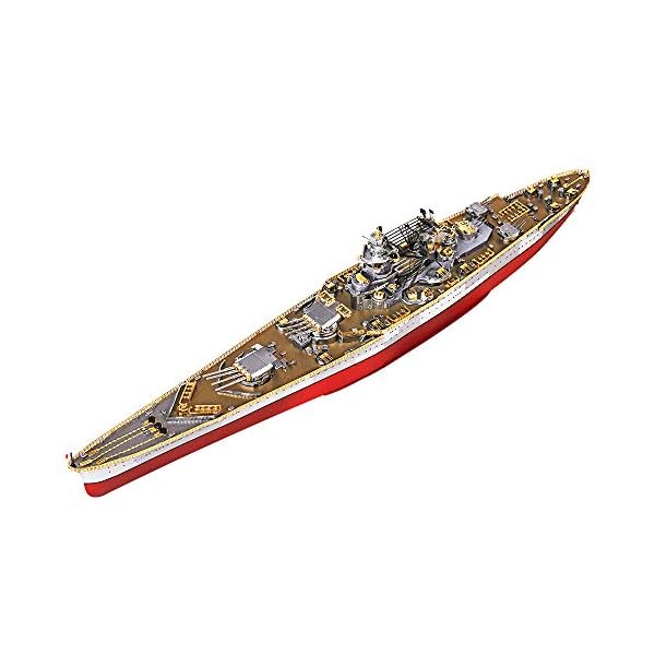 Piececool 3D Puzzle modellbausatz Erwachsene 3D Metall Puzzle für Französisches Schlachtschiff Richelieu – Bild 3