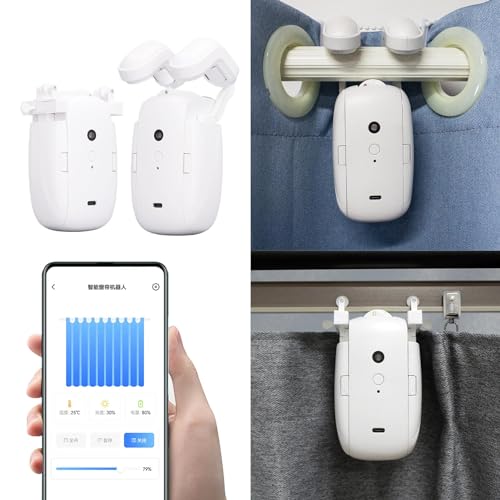 Abridor automático de cortinas con batería integrada y control remoto 4