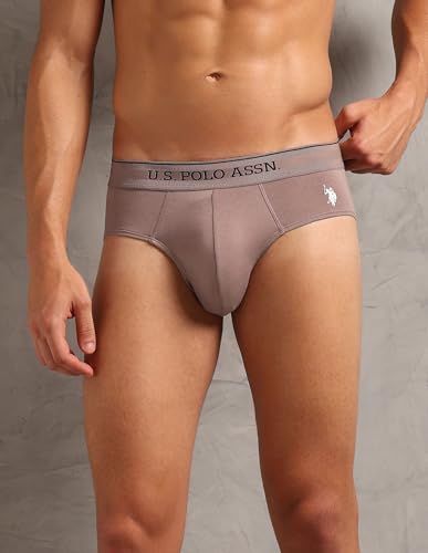 Image of U.S. Polo ASSN. Mens OEB17 Moisture Wicking Cotton Underwear Briefs - Pack of 3