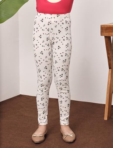 Image of Amazon Brand - Symbol Girl's Cotton Ribbed Stretchable Leggings | Ankle Length | Aged 2-14 Years