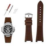 品質フルオロシリコン時計バンドパテックフィリップスポーツエレガントノーチラスシリーズ 5711/5712/5980 防水時計ストラップブレスレット男性