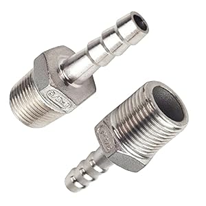 JENSWILL Schlauchanschluss Edelstahl 6 mm, 2 Stück