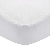 White Crib Sheets Cotton for Boys or Girl, 100% Cotton Flannel Crib Sheet, Heavenly Soft Fitted Crib Sheet for Standard Crib (28' X 52') and Toddler Mattresses Warm, White