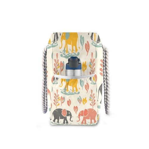 Women Large Beach Bag Elephants Family Playing Travel Tote Bags for Gym Sport Shoulder Bag3