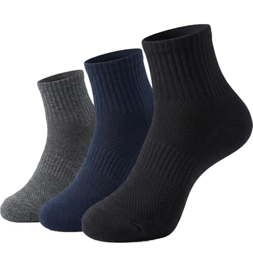 Image of Men's Cotton Rich Ankle Socks Unisex | Soft, Skin Friendly, Terry Cushioned & Breathable | Fits UK 5-11| Combo Packs