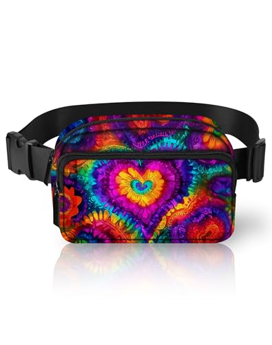 Image of Tie Dye Fanny Pack Lightweight Belt Bag Fashion Waist Pouch | Waterproof, crossbody bags for women, sports, running, traveling, hiking