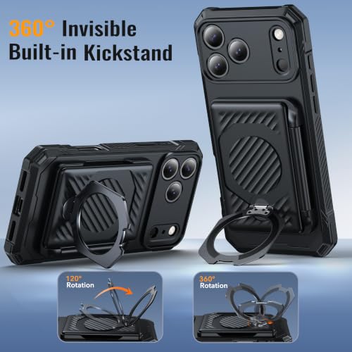 for iPhone 18 Pro Wallet Case With 4-5 Card Holder, 360° Stand by BUSCBEAR - Used condition - Image 5