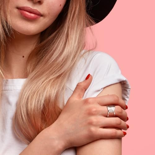 Dominerva 925 Sterling Silver Dainty Wide Ring thumb #5