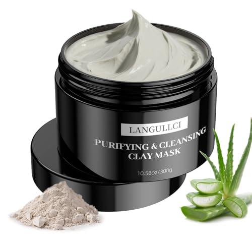 LANGULLCI Kaolin Clay & Mud Mask for Pores & Acne 10.5oz