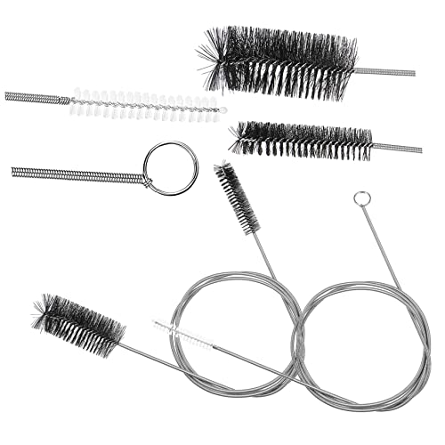 NULYLU Flexible Drain Cleaning Brush Set 2 Pieces Nylon Bristles for Sink Shower Drain