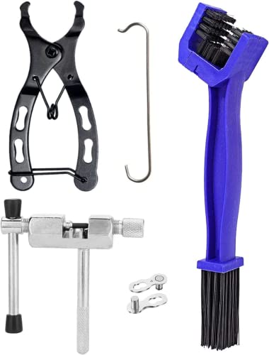 iRonrain Lot de 5 Pinces à Maillons pour Vélo - pour Chaîne de Vélo - Outil pour Vérifier la Chaîne de Pédalier - Brosses de Pédalier - Pince de Fermeture - Connecteur Indicateur d'usure Cover
